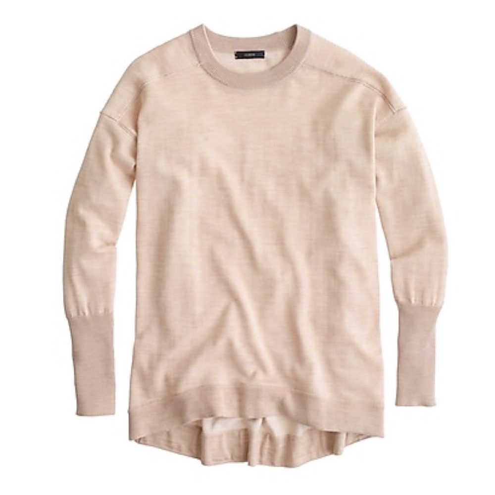 J. Crew Cotton Merino Crew Neck Tunic Sweater Top